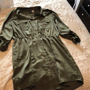 BDG Olive Green button down dress